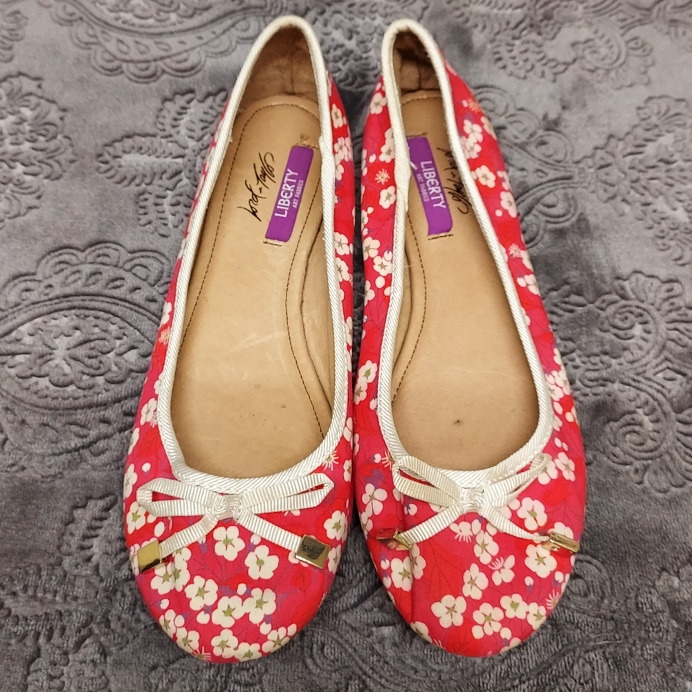 🌸 Lord & Taylor x Liberty Fabrics floral ballet bow flats women's 6.5/7